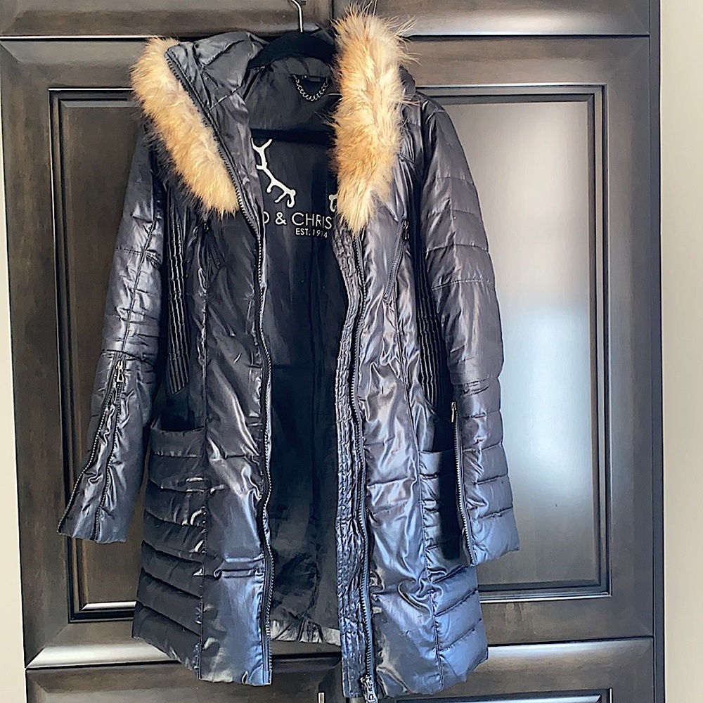 Bod&Christensen winter puffer coat size S with fur lined hood